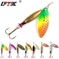 FTK Fishing Lure Spinner Lure Bait Long Cast 15.6g 22.6g Spoon Lures pike Metal Bass Hard Bait With Hooks Fishing Tackle