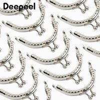 10Pcs 6.5-15.5cm Metal Silver Bag Handles Purse Frame Kiss Clasp for Handbag Handle DIY Wallet Sewing Brackets Bags Accessories