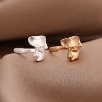 Creative Mystical Masked Faces Ring Goth Style Personality Mask Open Rings for Men Women Jewelry Gifts Punk Unique Design