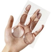 6pcs Transparent Silicone Door Stopper Handle Bumpers Self Adhesive Mute Anti-Shock Protection Porte Pad Home Wall Protector Pad