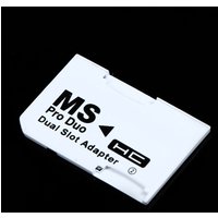 Single Dual Slot Card Reader New Micro SD SDHC TF to MS Memory Stick Pro Duo Reader for PSP Card Adapter Supplies