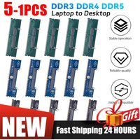 5-1PCS DDR3 DDR4 SO-DIMM To PC DIMM Card Connector Card Laptop To Desktop Memory Adapter Card Memory Stick RAM Connector Adapter