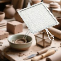 Pottery Filter with Handle Stainless Steel Glaze Mesh Mud Strainer Sieve for Ceramics and Crafts