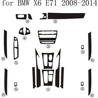 Carbon Fiber For BMW X6 E71 2008-2014 Film Interior Stickers Center Console Gear Dashboard Air Door Handle Lift Panel