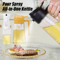 Spray Bottle For Kitchen Oils Spray Olive Oil Dispenser Oil Jar Baking Vinegar Soy Sauce Spray Container Roasting Picnic Tool