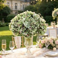 Artificial Hydrangea Flower Home Room Vase Decor Accessories Wedding Garden Gift Prop Indoor Outdoor Handmade DIY Bridal Bouquet