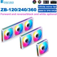 JONSBO ZB-120/240/360 Case Fan 12CM ARGB Desktop Computer Cooling Fan Conjoined Structure Cold Exhaust Fan