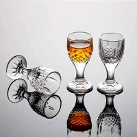 6pcs Goblet Spirits Cup 10ml Small Capacity Glass Baijiu Cup Mouthful Wine Dispenser Cups Wholesale Drinkware Transparent Cup