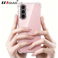 Transparent Soft Case For Samsung Galaxy A57 A37 A17 56 A36 A26 A16 A55 A35 A15 A54 A14 5G Shockproof Airbags Ultra Thin Shell