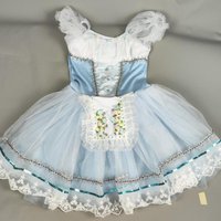 Blauer langer romantischer Ballett-Tutu-Rock für Mädchen, Kinder, Frauen, weicher Tüll, langes Kleid, Performance-Kostüme, Giselle, spanisches Kleid