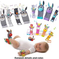 Baby Infant Wrist Rattle Socks Toys 0-12 Month Girl Boy Learning Toy Early Educational Development Cute Toddlers Sensory Gifts
