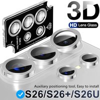 1Set Metallic Luster Lens Protector Cover For Samsung Galaxy S26 Plus Pro S26 Ultra Camera Protection auxiliary positioning tool