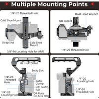 SmallRig A7 V-Cage-Kit für Sony Alpha 7 V / 7R V / 7 IV, mit Klemme für HDMI-Kabel, Top-Griff und Arca-Swiss Schnellwechselplatte