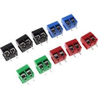 10PCS/LOT KF301-2P KF301-5.0-2P KF301 Screw 2Pin 5.0mm Straight Pin Screw Block connector Black Red Green And Blue