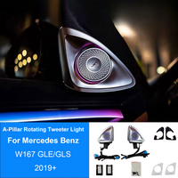 Ezonetronics Fits Mercedes 2019+ W167 GLE GLS 1:1 OEM 4D Rotating Tweeter Ambient Light Plug Play No Flashing Screen Control