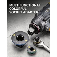 Low Profile Impact Socket Adapter Set 4Pcs Stubby Drive Ratchet Reducer For Tight Spaces Auto Motorcycle Repair Hand Tool
