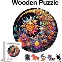 Art Wooden Jigsaw Puzzles for Adults, Unique Animal Shaped Pieces Stress Relieve Toys, DIY Leisure Game for Family, Home Decor