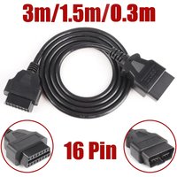 Car OBD Extension Cord Male To Female 16 Core Energized 16 Pin OBD2 ELM327 Diagnostic Tool Connector Scanner Adapter 3m 1.5m