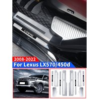stainless steel car threshold protection For Lexus LX 570 LX570 LX450d 2008-2022 2021 2020 Interior modification accessories