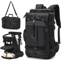 Multi Functional Expandable Travel Backpack Outdoor Hiking Backpack with Independent Shoe Compartment Large Capacity Luggage Bag