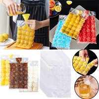 10-100pcs Disposable Ice Cube Bags 24 Grids Ice Cube Mold Self Self-Seal Freezing Maker, Easy Release Ice Cube Trays Bags