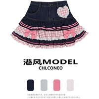 Cute Girl Love Denim Skirt for Women Summer New Bow Loose All Match Lace Edge A-line Mini Skirt Sweet Spicy Girl Y2k Jean Skirt