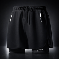 Men's Swim Trunks Quick Dry Athletic Shorts with Compression Liner for Beach Pool Running Gym