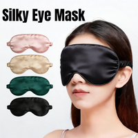 1/2pcs Silk Sleep Masks Double-Sided Breathable Eye Covers for Nighttime Travel Flights Naps Comfortable Blackout Eye Mask Set