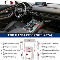 Navigation Screen TPU Interior Protective Film Anti-Scratch Repair LHD For Mazda CX30 2020-2024 Car Center Console Gear Panel