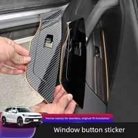 Autocollant de garniture pour bouton de commande de vitre, accessoires de décoration intérieure pour accoudoir pour Volkswagen Tayron Tiguan L Pro