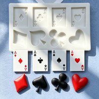 Poker Silicone Mold Sugarcraft Cupcake Baking Mold Fondant Cake Decorating Tools