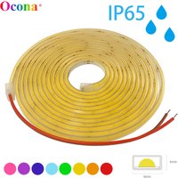 6mm Outdoor Waterproof COB LED Strip Lights For Home Decor DIY Car IP65 DC 12V 24V 5V Flexible Silicon Tube 6*4mm Dimmable