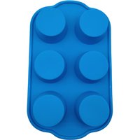 6 Hole Cylindrical Silicone Cake Mold Food grade silicone Muffin Cup Mouss West Dim Sum Mold Round Bread Biscuit Baking Tools
