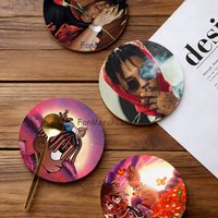 Rapper 999 J-Juice W-WRLD Round Coaster Non-slip table mat Insulated Coasters Kitchen Dining Room Tabletop Decor