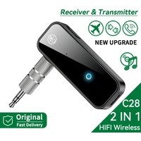 2 in 1 Bluetooth Transmitter Audio Receiver 3.5MM AUX With Mic Handsfree Stereo Music Wireless Adapter For TV PC Car Kit