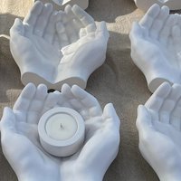 1pc Hand Plaster Mold for Resin Casting and DIY Crafts,Jewelry Storage, Candle Holder, Succulent Pot ,Home Decor Gift,resin