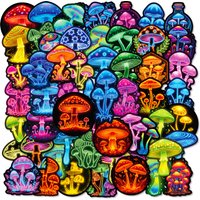 AliExpress NONE 56/112Pcs Neon Mushroom Reusable Stickers Waterproof Decals for Helmet Skateboard Bicycle Computer Stationery Box Multicolor