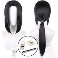 HOLOUN Anime Uchiha Itachi Cosplay Wig Rose Net Synthetic Fiber Adjustable Size Heat Resistant Cap Halloween Christmas Cos