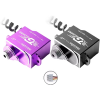 TG RCING TG Super 1/24 1/28 MINI Metal Servo ZH1.5 Connector Black/Purple (25T Servo Horn OD 4.9MM)