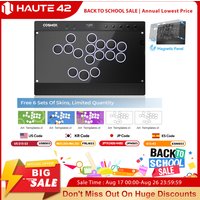 Haute42 Magnetic Hitbox Leverless Controller Button Rim Arcade Controller For PC/PS4/PS5/Switch Stickless Arcade Stick Hitbox