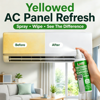 KJM 100ML Plastic Yellowing Restorer Spray for AC Panels Car Headlight Shell Bathroom Plastic Surface Refurbish Cleaner