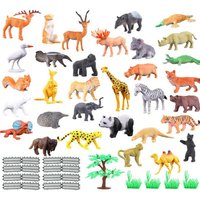 53-piece wild animal Marine insect farm dinosaur set simulation small animal model toy