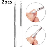 Nail Art Polish UV Gel Remover Stick Rod Stainless Steel Triangle Dead Skin Cuticle Acne Pusher Cleaner Grinding Manicure Tools