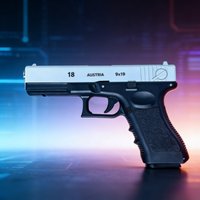 Gen 1 Empty Chamber Hang Up Toy Gun Black White 9x19 Replica Accessory
