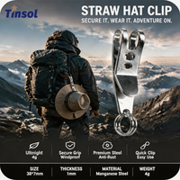 2Pcs Outdoor Belt Clip Stainless Steel Suspension Pocket Clip Key Holder with Keychain Mini Suspension Clip Pocket Clip Keychain