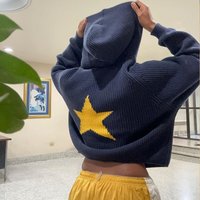 Unisex 2026 New Hip Hop Star Print Sweater Harajuku Couple Loose Casual Streetwear Pullover Tops