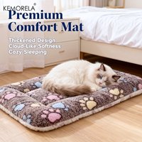 Pet Mat - Thick Cushioned Dog & Cat Bed, All-Season Soft Sleeping Pad, Non-Slip Machine Washable, Ideal for Small to Medium Dogs