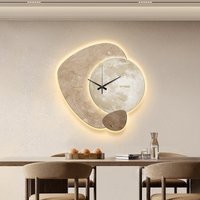 LED Light Luxury Wall Clock High End Feeling Living Room New Restaurant Decoration Creative Clock Hanging On The Wall