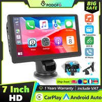 Autoradio Podofo Carplay Android Auto Mirror Link Airplay Vision nocturne Lecteur multimédia universel pour voiture EQ Son FM Carte SD/TF BT