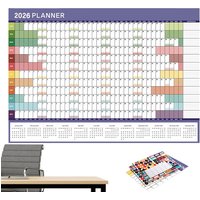 2026 new year Wall Calendar Monthly planner Wall Calendar Reusable Scheduling Organizer for Work study Family Kids Dorm Desk